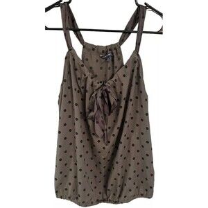 American Eagle Grey and Black pokadot juniors tanktop blouse size small